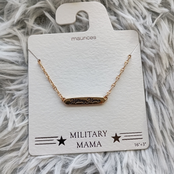 NEW Military Mama Gold Tone Necklace 16" Brand New Maurice's - Picture 1 of 3
